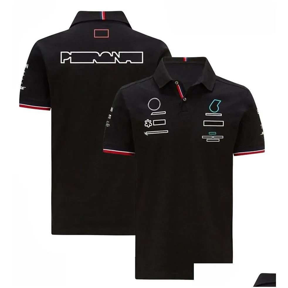 f1 t-shirt formula 1 t-shirt racing suit short-sleeved summer lapel polo shirt casual sports shirts women mens car logo t-shirt