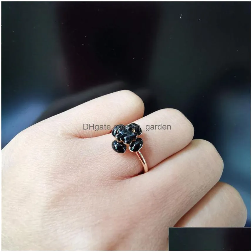 retro style floral women rings wedding engagement ring simple floral fashion party jewelry