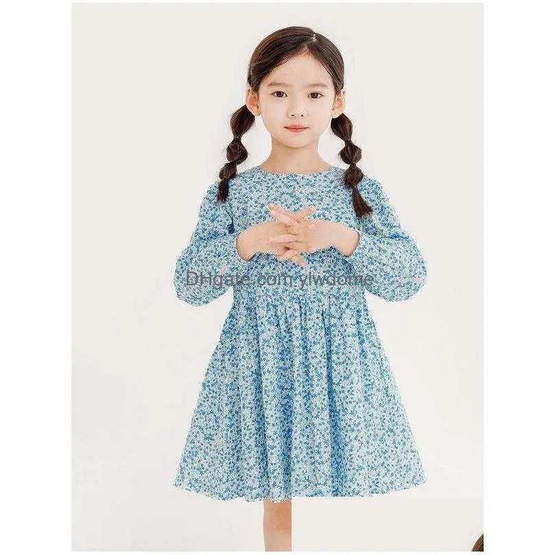 Girl`S Dresses Toddler Girls Ditsy Floral Bishop Sleeve Dress She Childrens Drop Delivery Baby, Kids Maternity Baby Kids Clothing Dhkxe