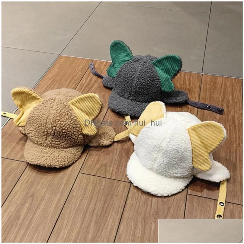 berets autmn winter parenting big ear bomber hats cute cartoon visors caps outdoors skiing windproof earflap 54-59cm 47-53cm