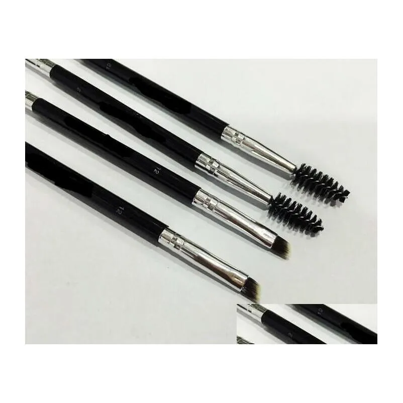 duo brush 12 7 15 20 eye brow makeup brushes with logo large synthetic duo brow eyebrow makeup brushes kit pinceis factory