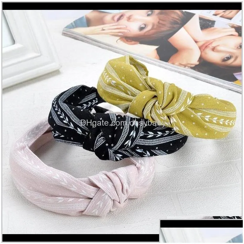 headbands jewelry leaves wide knot headband bow hairband accessories head wrap hair bands for women party gift gwqhc