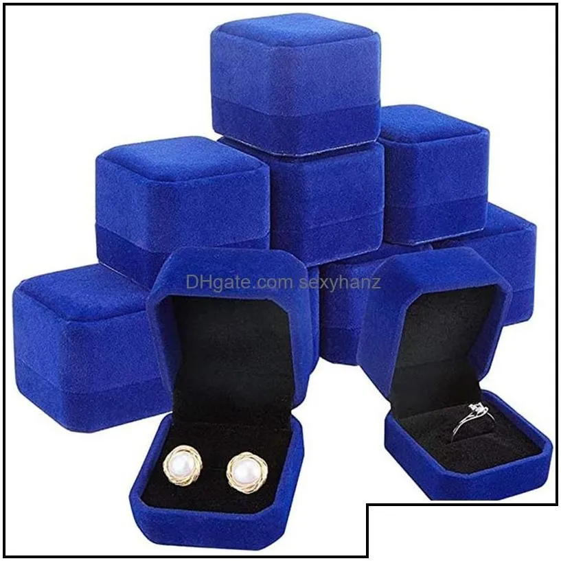 jewelry boxes packaging display square ring earrings pendant collection organizer holder wedding engagement gift box cases gwe11244 drop