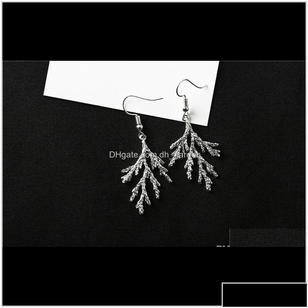 dangle chandelier creative tree branch earring fashion sier fish ear hook antique women pendant earrings jewelry gift eh