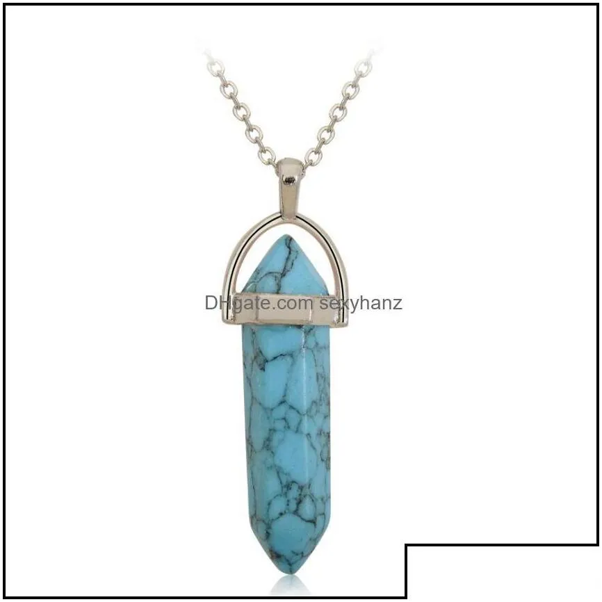 pendant necklaces necklace jewelry crystals amethyst rose quartz bead chakra healing point women men natural stone pendants leather drop