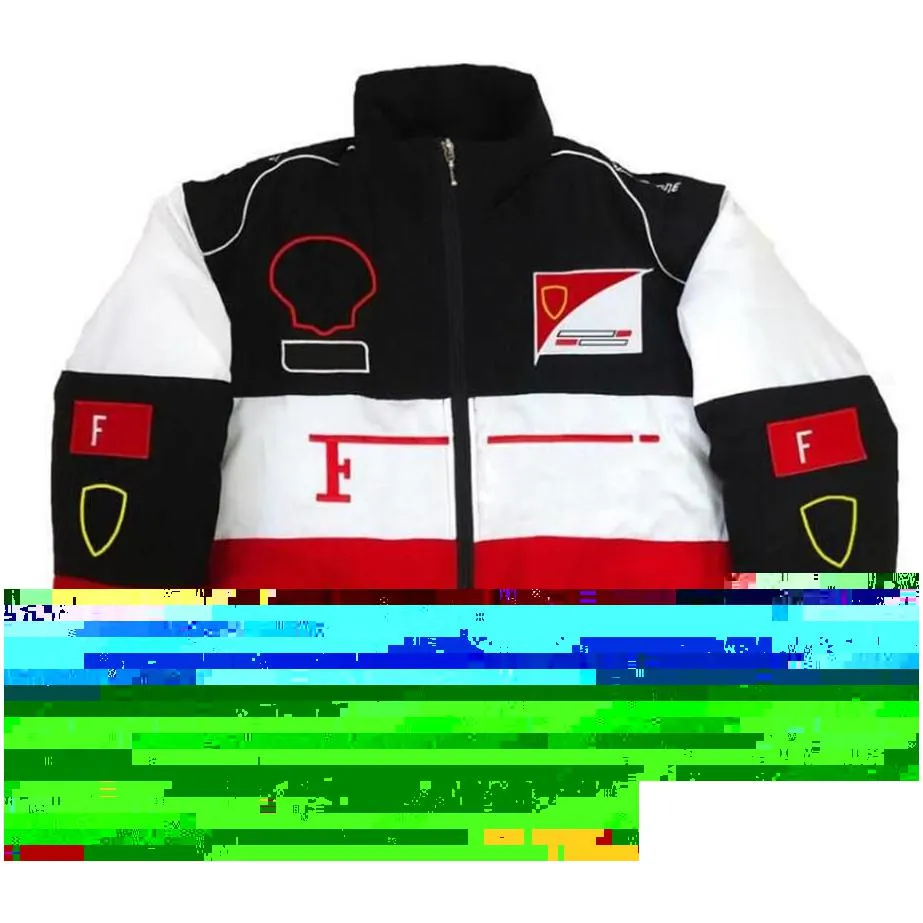 f1 racing jacket full embroidered logo mens and womens racing suits winter warm cotton clothing spot sales