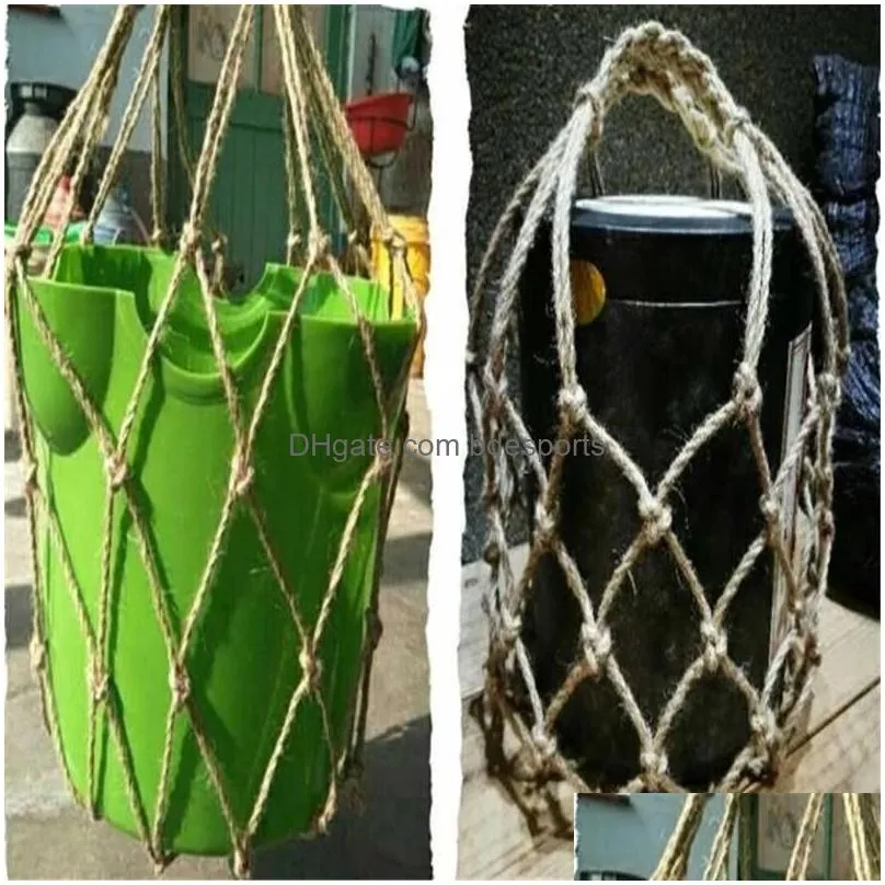 Storage Bags Storage Bags Net Bag Woven Rope Characteristic Pocket Packaging For Agrictural Products Vintage Wine Bottle Decoration Dr Dhdzu