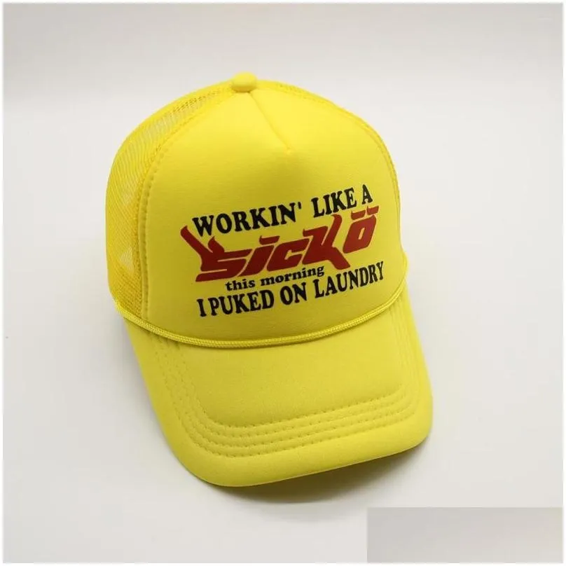 ball caps ian connor sicko trucker hat adjustable american men women hip hop vintage truck baseball cap  limited skateboard sun