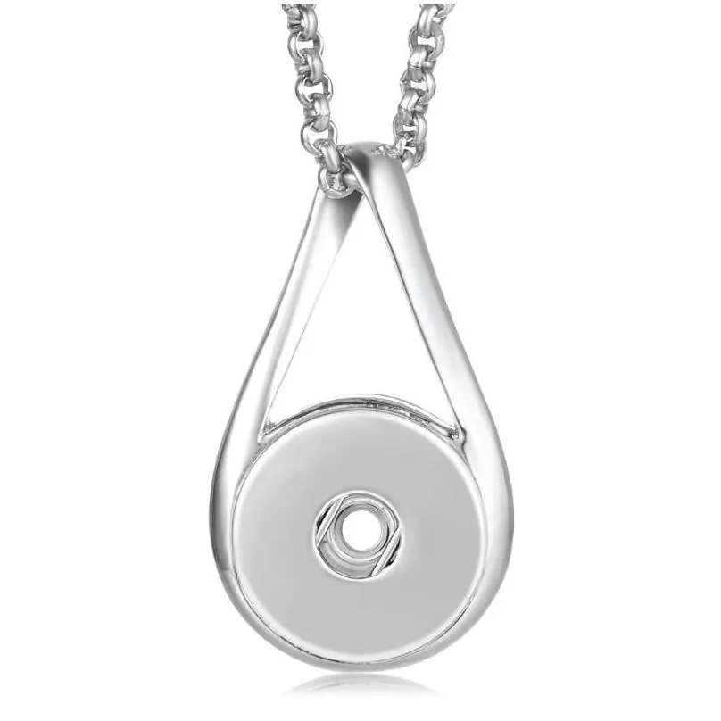 pendant necklaces stainless steel chain vocheng interchangeable jewerly ginger snap jewelry toggle necklace for 18mm charms nn-721