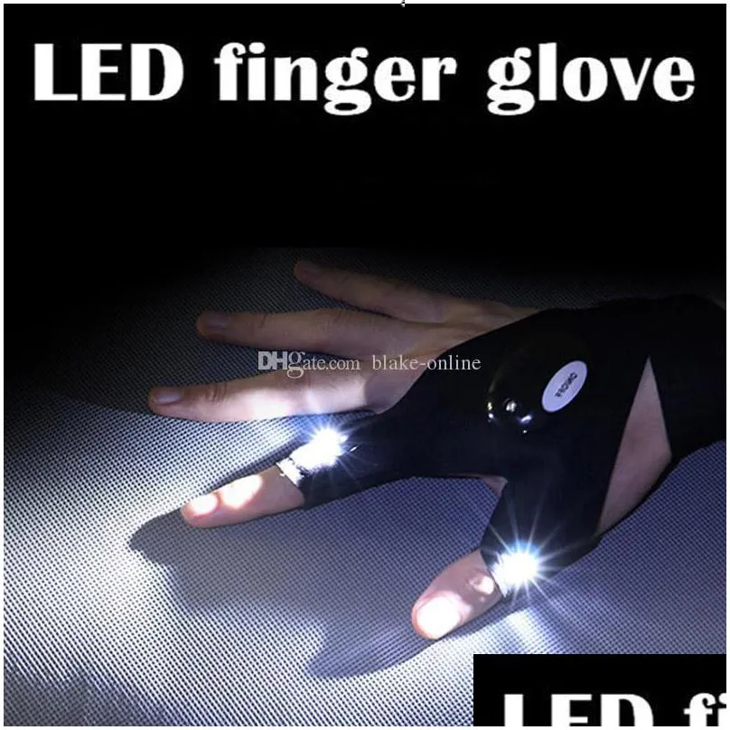 auto repair kits led finger gloves night car motorcycle tools work outdoors fishing survival tool creative hiking lighting glove