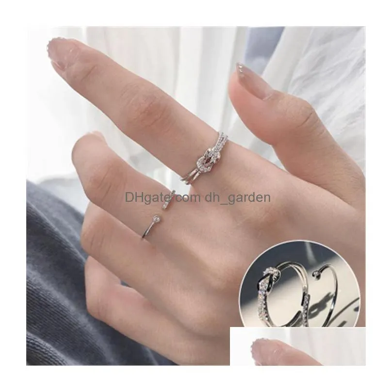 wholesale 13 styles of three piece combination ring light luxury temperament gold adjustable ring womens jewelry 001