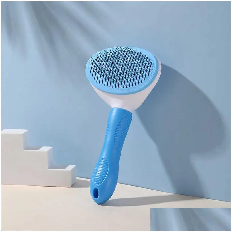 Dog Grooming New Pet Comb Stainless Steel Needle Dog And Cat Hair Removal Floating Cleaning Beauty Skin Care Drop Delivery Home Garden Dh3Ef