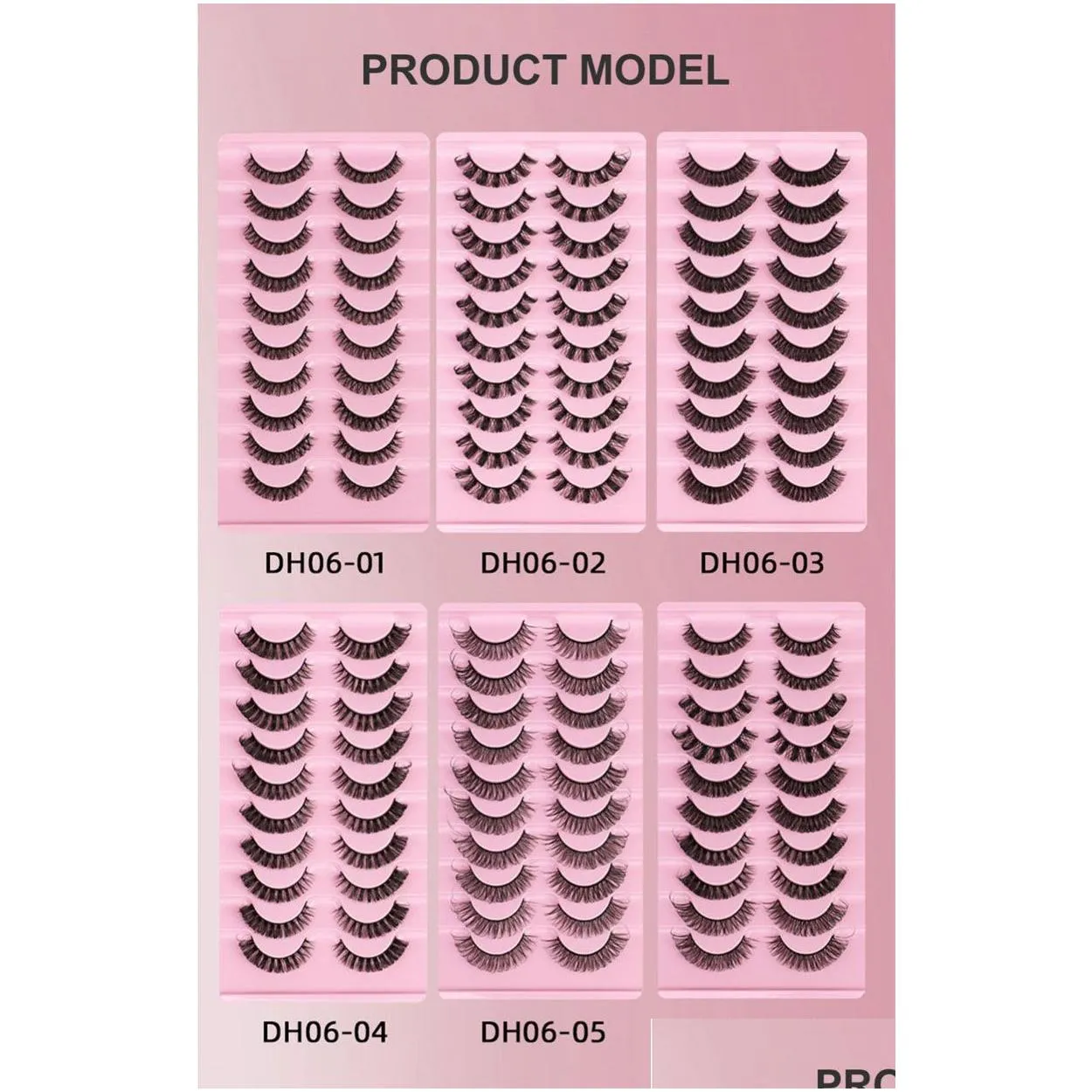 curling cat eye lashes 3d false eyelashes 10 pairs large curved natural fluffy wispy soft fake eyelash volume faux mink lashes extension russian