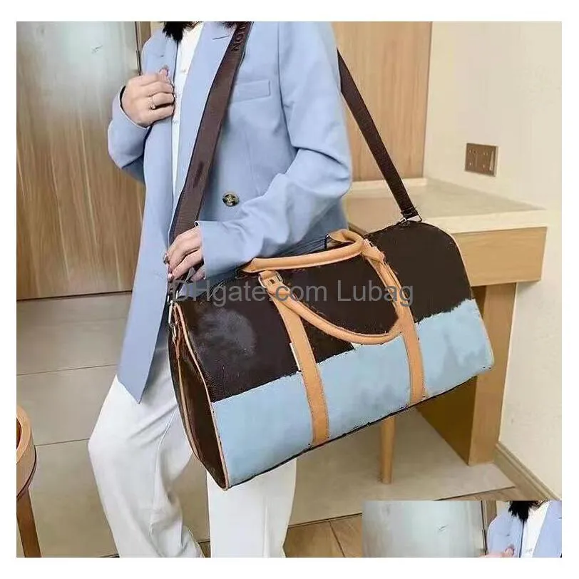 designers fashion duffel bags luxury men female commerce travel bags leather handbags large capacity holdall carry on luggage overnight weekender