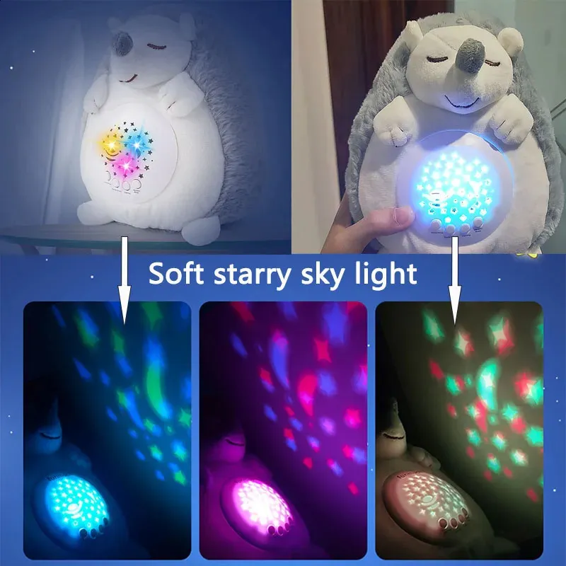 Plush Light - Up toys Stuffed Animal Plush Toys Doll Musical LED Projector Night Lamp Baby Bedtime Soothing Comfort Doll Educational Gifts for Kids 231109