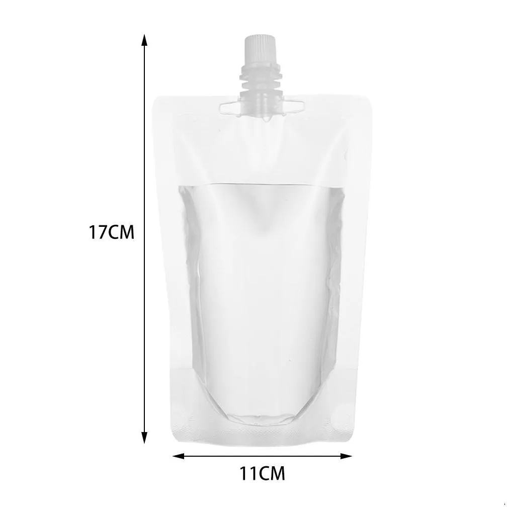 Water Bottles Water Bottles 250Ml Stand-Up Plastic Drink Packaging Bag Spout Pouch For Juice Milk Coffee Beverage Liquid Packing Drop Dhwgt