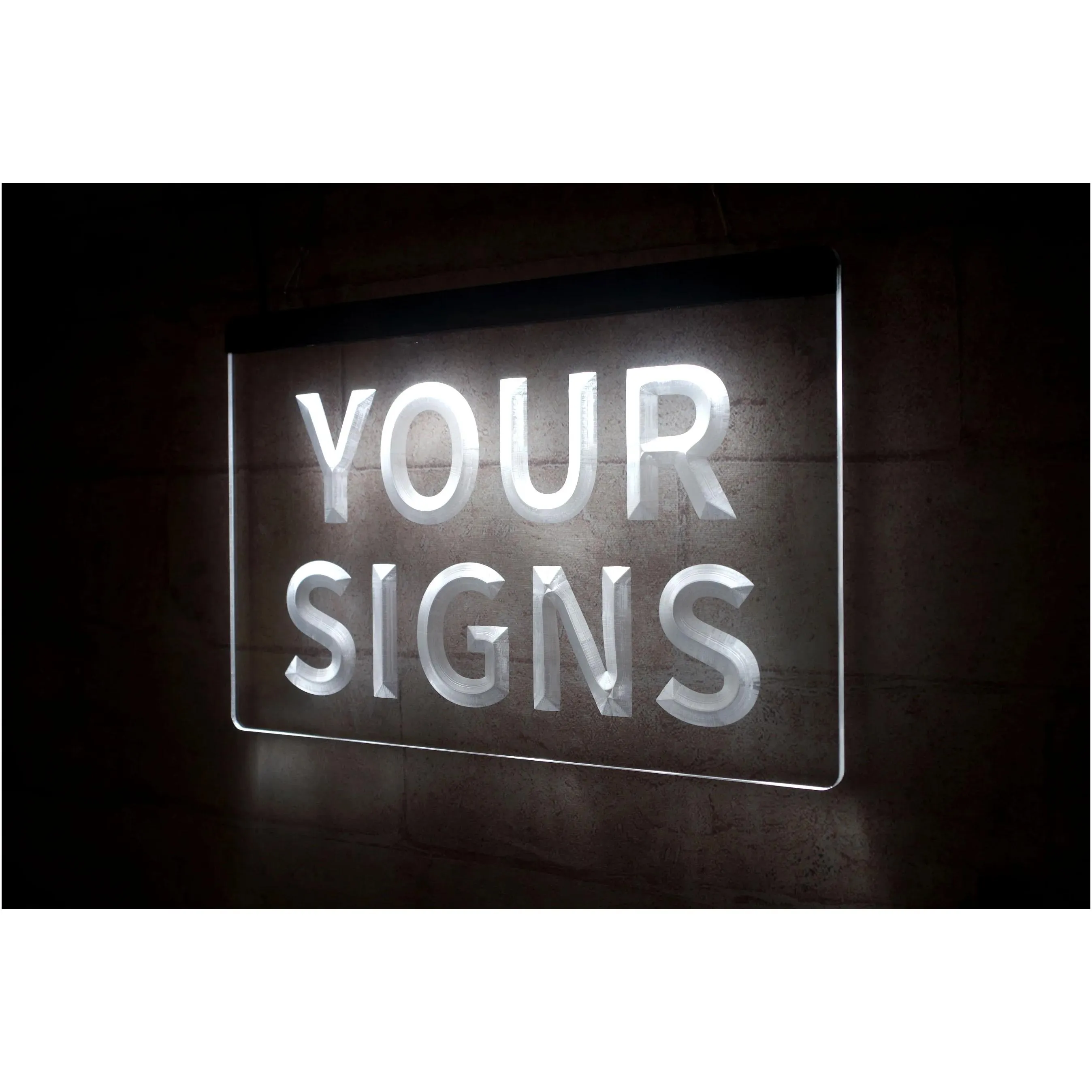 Other Indoor Lighting Your Signs Led Strip Lights Light Sign Night Custom Design Drop 3D Engraving Wholesale Home Decoration Shop Bar Dhz7A