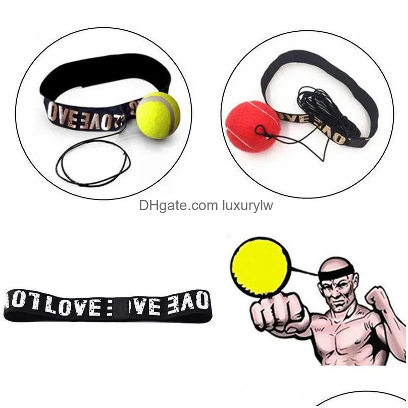 Punching Balls Fight Boxing Ball Equipment With Headband For Reflex Speed Training Red Drop Delivery Sports Outdoors Fitness Supplies Dhdlg