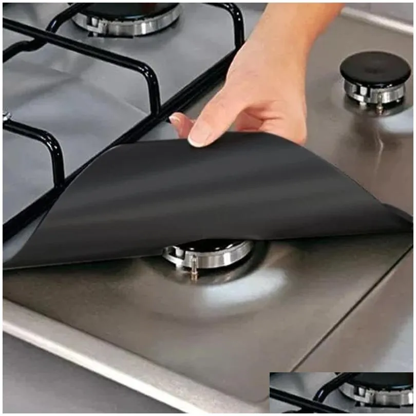 Cookware Parts Gas Stove Protector Cooker Er Liner Clean Cookware Mat Pad Stovetop Burner High Temperature Resistant Kitchen Mats Acce Dh3Kw