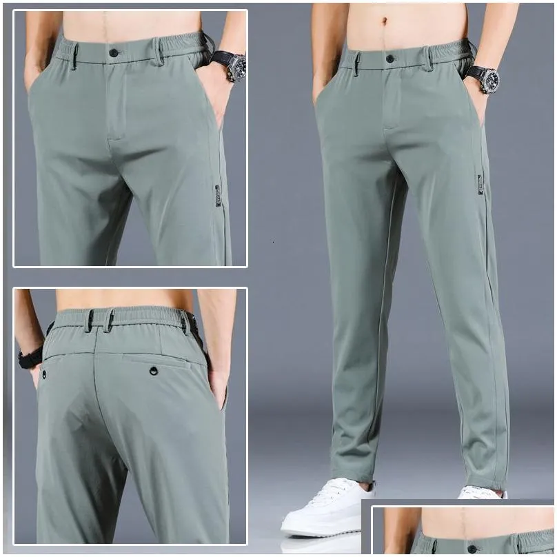 Men`S Pants Mens Pants Spring Summer Autumn Golf High Quality Elasticity Fashion Casual Breathable Trousers 230516 Drop Delivery Appar Dhgyx
