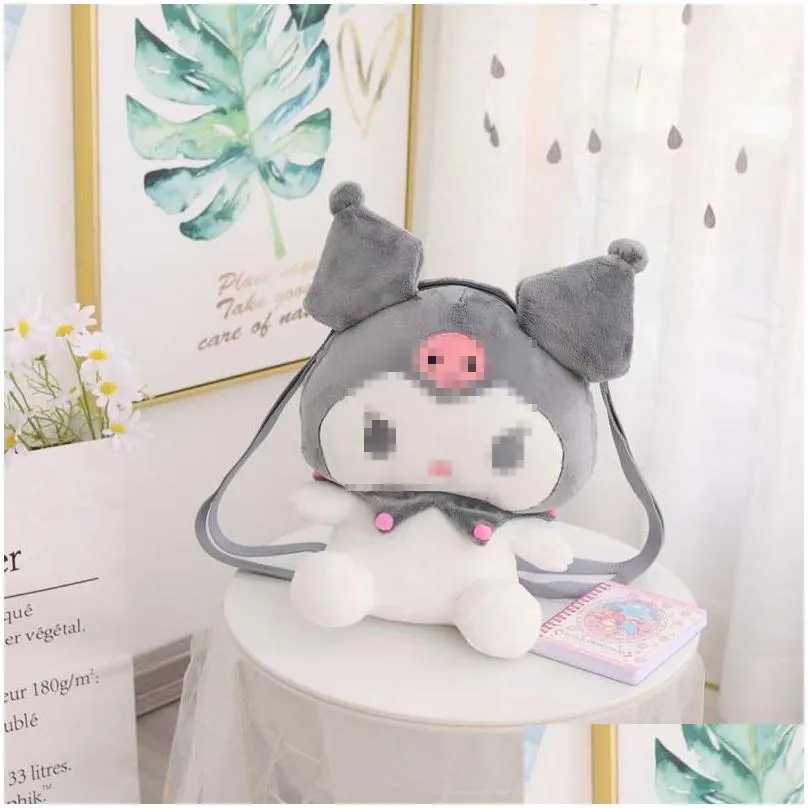 40cm plush toy kuromi chinchilla childrens cartoon backpack fashion modeling gift