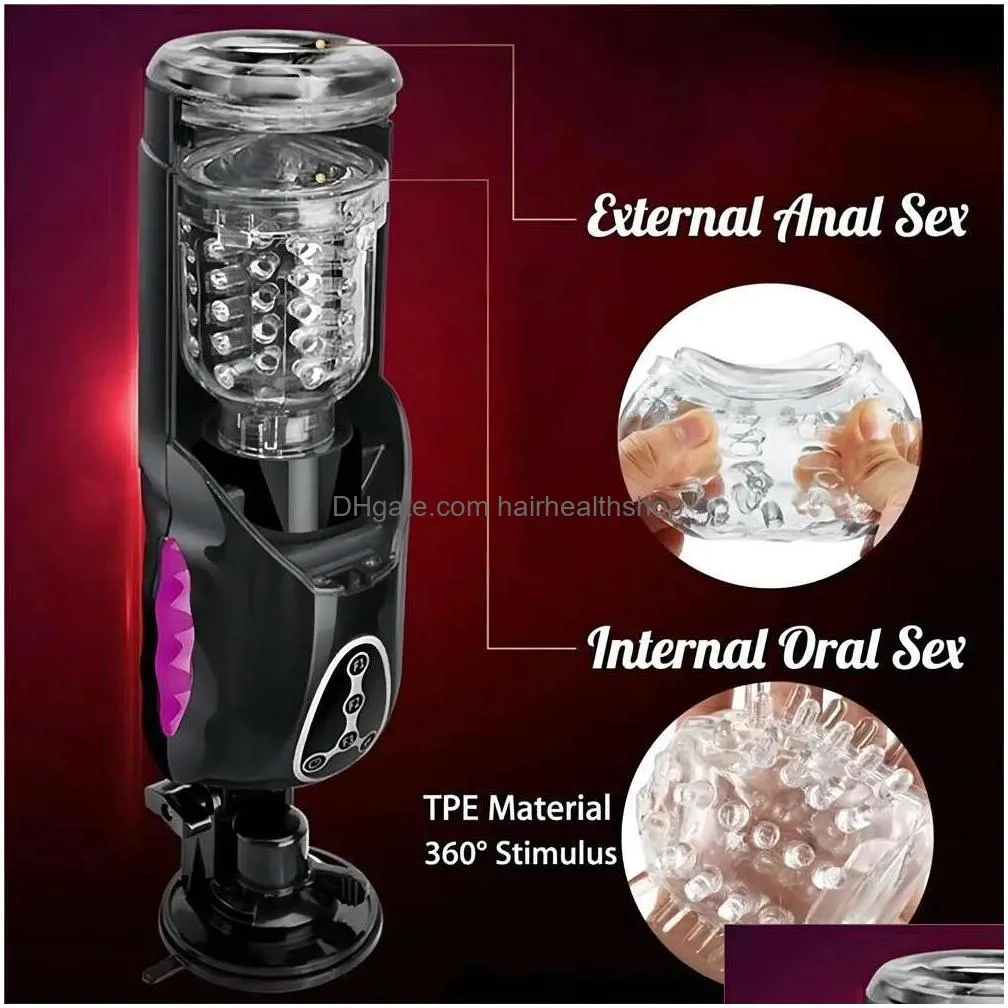 Other Massage Items Masturbator Rotation Telescopic Male Electric Piston Heating Matic Vibrator 10 Kind Smart Voice Masturbators Toy F Dhsux