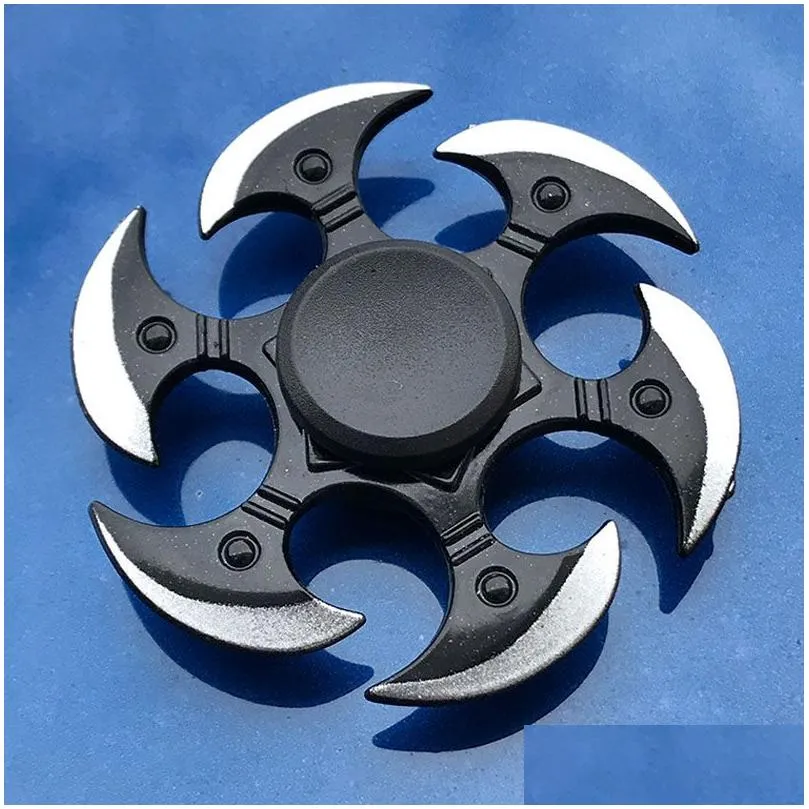 Decompression Toy Mti Styles Fidget Spinner Finger Toy Zinc Alloy Metal Hand Spinners Fingertip Gyro Spinning Top Relief Decompression Dh9Ci