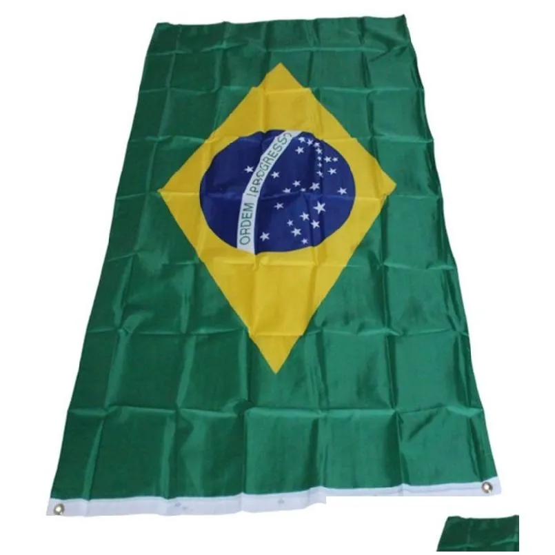 brazil flag 3x5 ft custom brasil flag national country flags of brazil indoor outdoor use flying hanging any style drop 