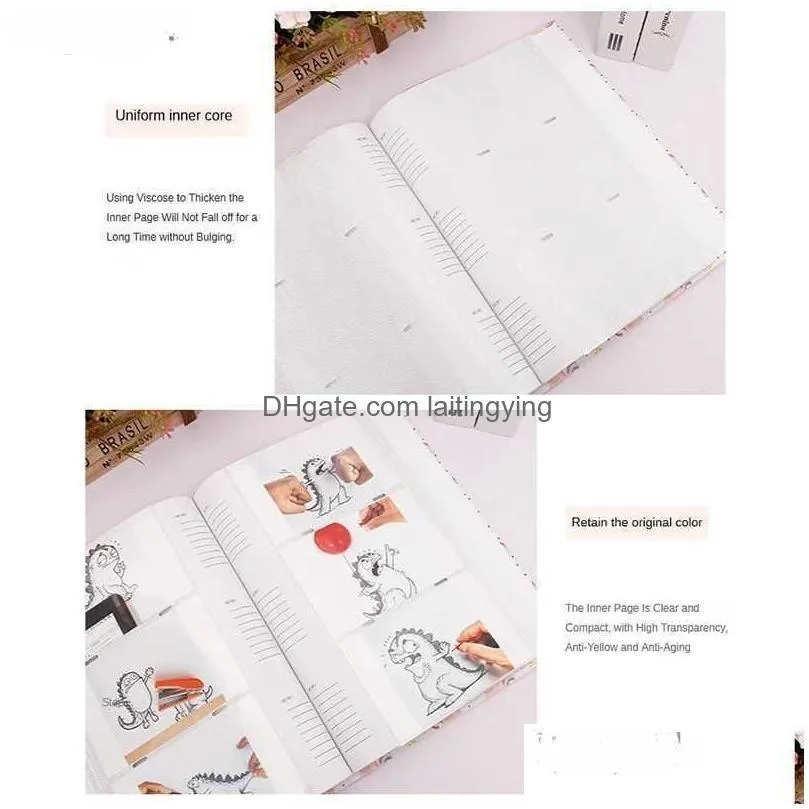 albums books 6 inch 300pcs p o albums children growth memorial booklet creative interleaf type home album writable inner pagel231012