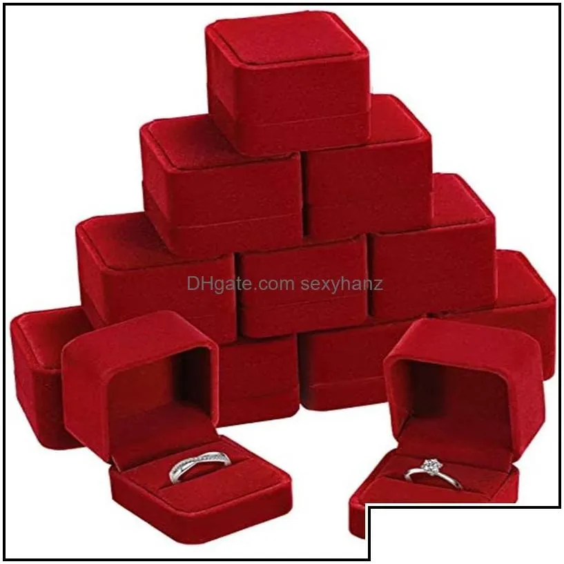 jewelry boxes packaging display square ring earrings pendant collection organizer holder wedding engagement gift box cases gwe11244 drop