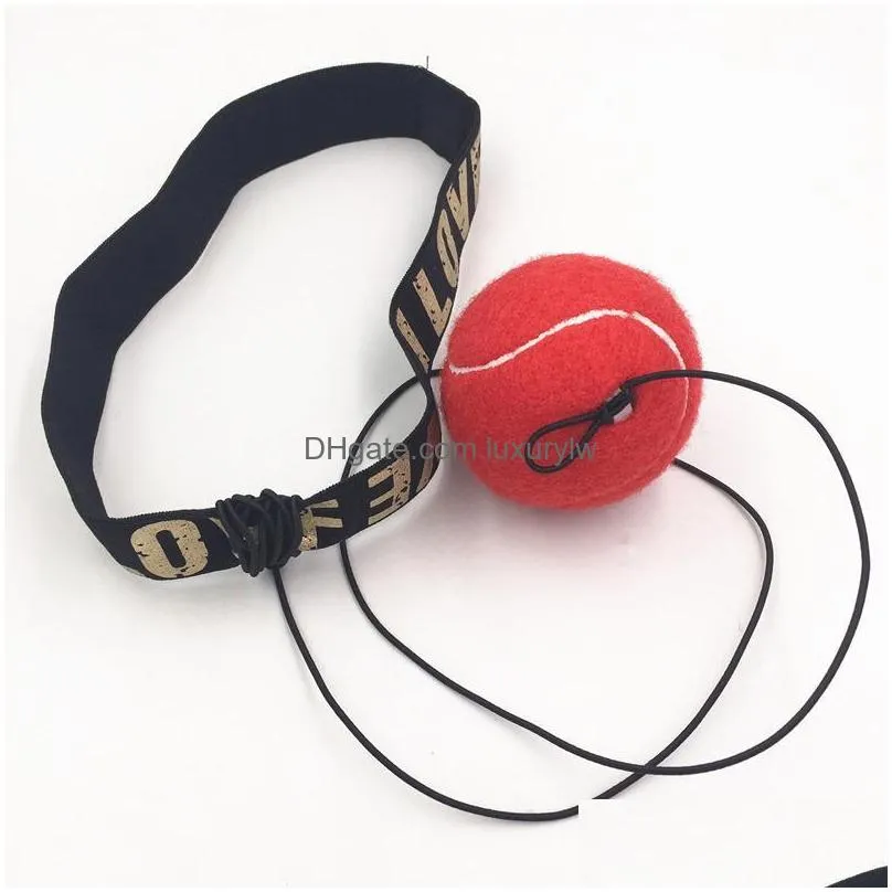 Punching Balls Fight Boxing Ball Equipment With Headband For Reflex Speed Training Red Drop Delivery Sports Outdoors Fitness Supplies Dhdlg