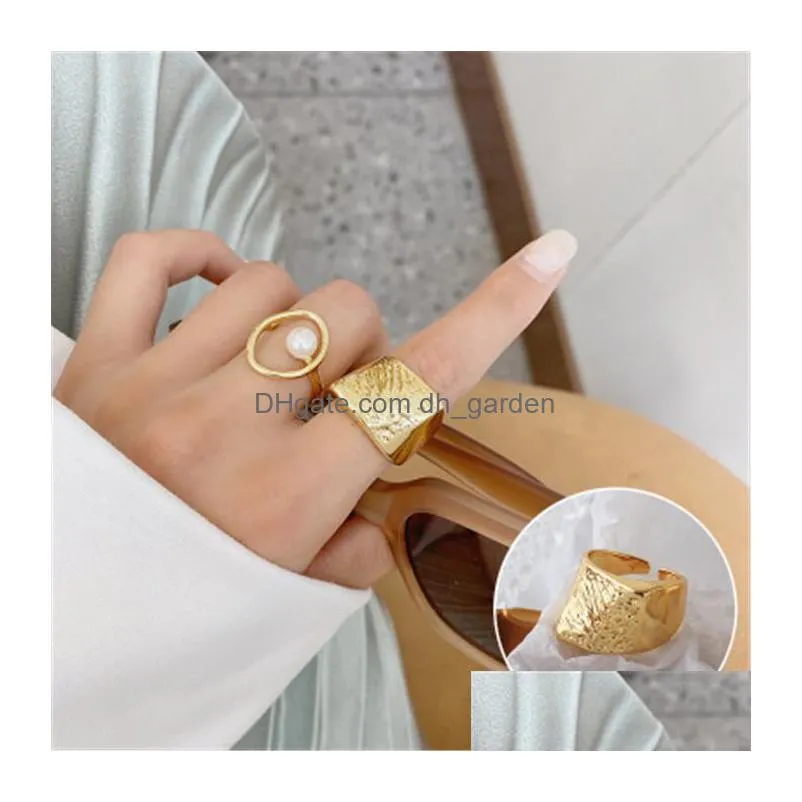 wholesale 13 styles of three piece combination ring light luxury temperament gold adjustable ring womens jewelry 001