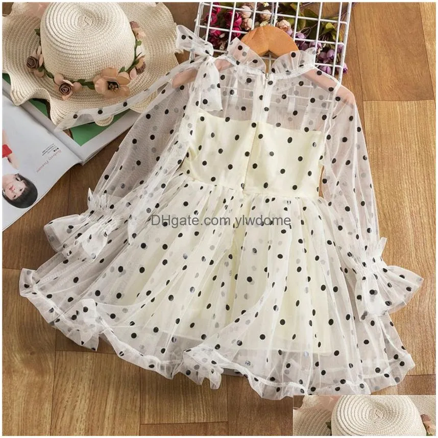 Girl`S Dresses Girls Dresses Cute Dress Autumn Girl Fancy Flower Princess Toddler Tutu Baby Kid Birthday Tle Cloth Casual Wear 3 Drop Dhujv