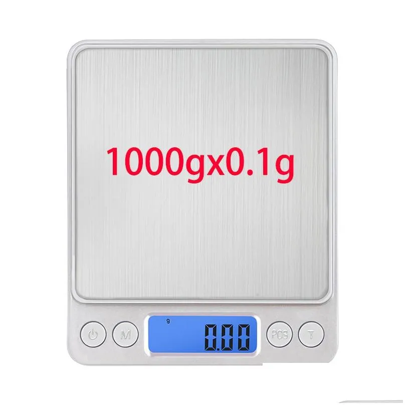 Weighing Scales Wholesale 1000G/0.1G Lcd Portable Mini Electronic Digital Scales Pocket Case Postal Kitchen Jewelry Weight Nce Drop De Dhroc