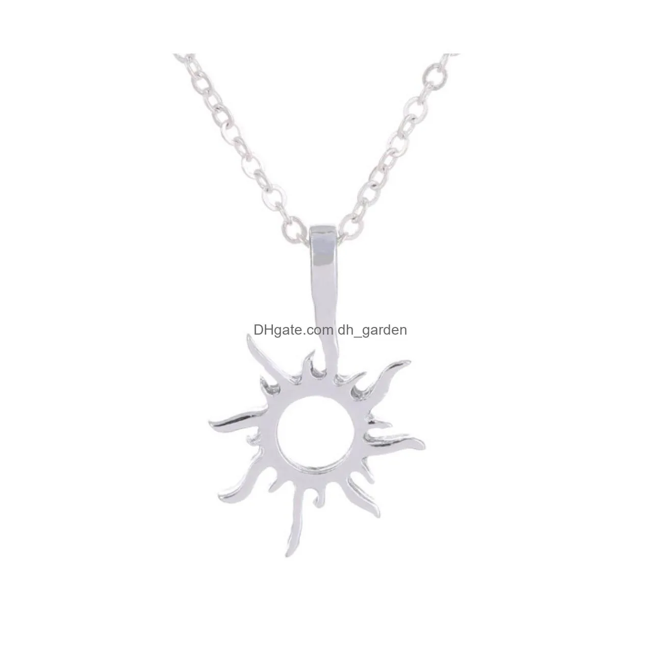 new trendy alloy cute elegant sun luck pendant necklaces for women fashion accessories jewelry