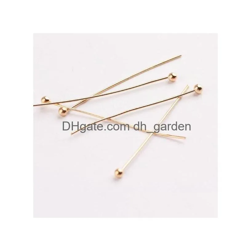 Pins & Needles 1000Pcs Lot Gold Sier Tone Rose Plated Metal Ball Head Pins 20Mm Ballpins Drop Delivery Jewelry Jewelry Findin Dhgarden Dhdfp