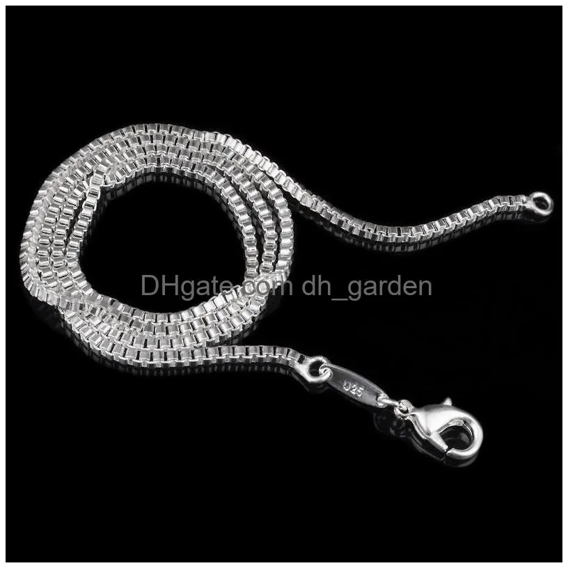 Chains Plating 925 Sterling Sier Necklace Chain Women Wedding Jewelry 1.4Mm/2Mm Box New Arrive Fashion Drop Delivery Jewelry Dhgarden Dhmfo