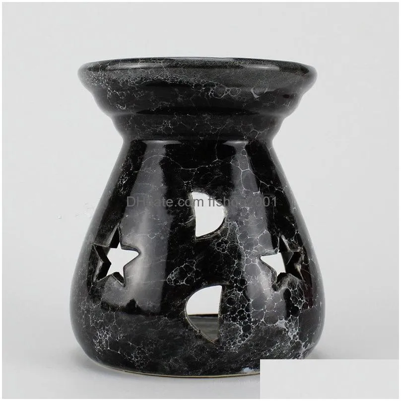  s aromatherapy stove ceramic oil lamps hollow stars moon pattern essential oil fragrance candle incense burners by sea