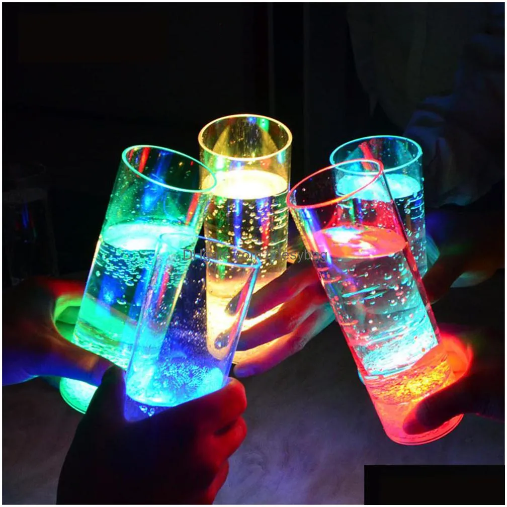 400ml led wine cup bar colorful luminous plastic juice drink cup cool ktv party water beer flash cups