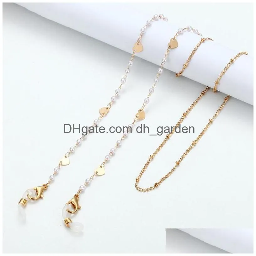 Eyeglasses Chains Sunglasses Spectacles Eyewear Chains Holder Cord Lanyard Necklace Anti-Slip Glasses Chain Eyewears Neck St Dhgarden Dhhq0