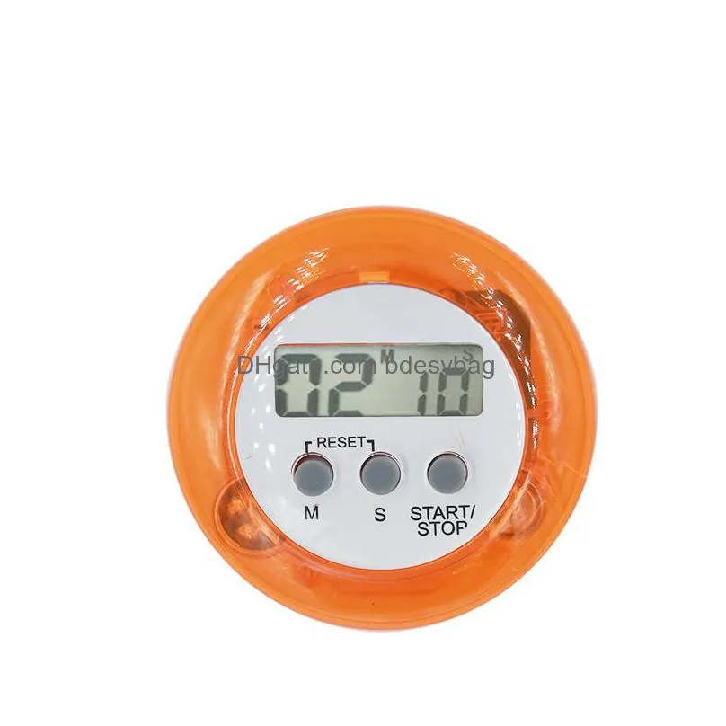 high quality round electronic timer lcd digital kitchen countdown timer timing tool with stand 30%off