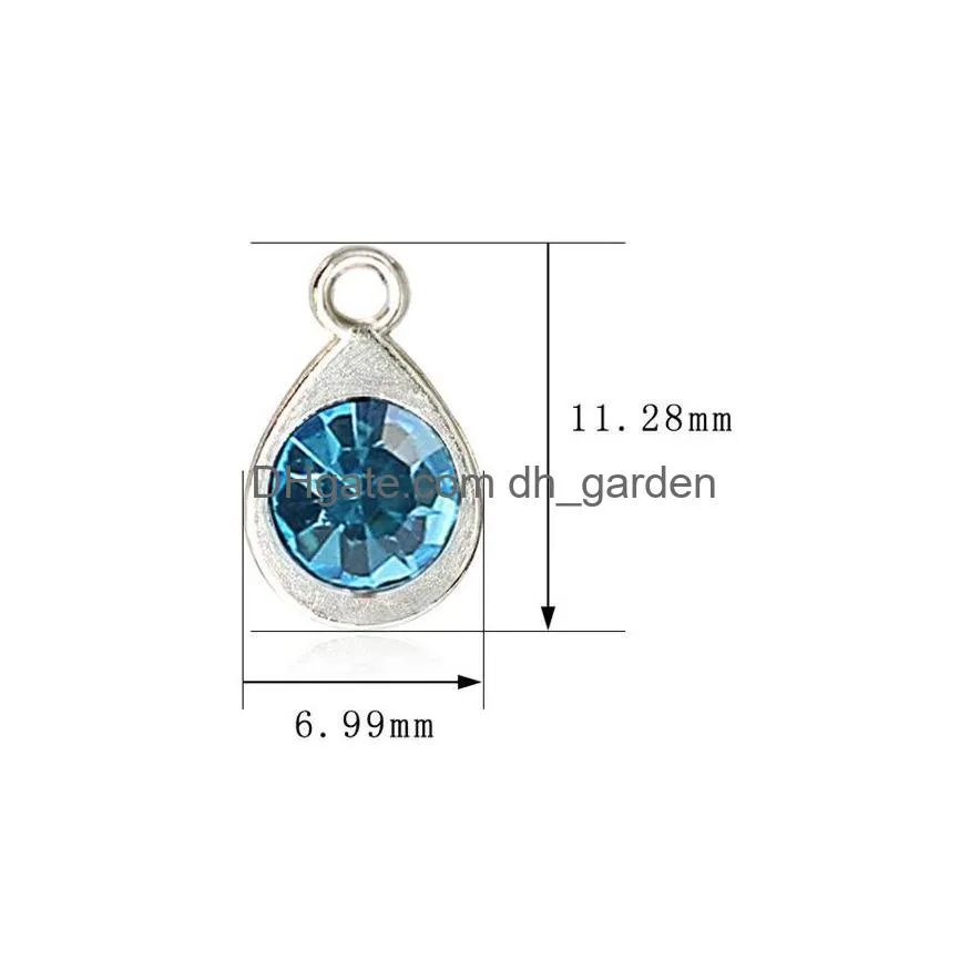 Charms Wholesale 120Pcs Colorf Birthstone Crystal Charms With Open Ring Jewelry Diy Accessories Drop Delivery Jewelry Jewelr Dhgarden Dhgh3