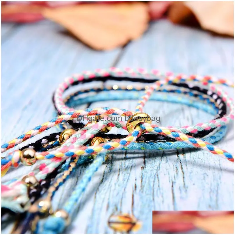 5pcs cotton rope friendship beads bracelet for women fashion boho handmade charm wrap pulseras femme armband