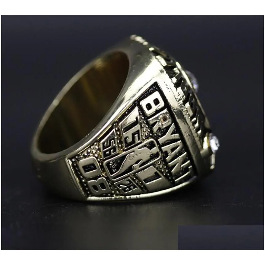 6pcs lk basketball bryant team champions championship ring set with wooden box trophy souvenir men women boy fan brithday gift 2022 2023 hip hop jewelry sport