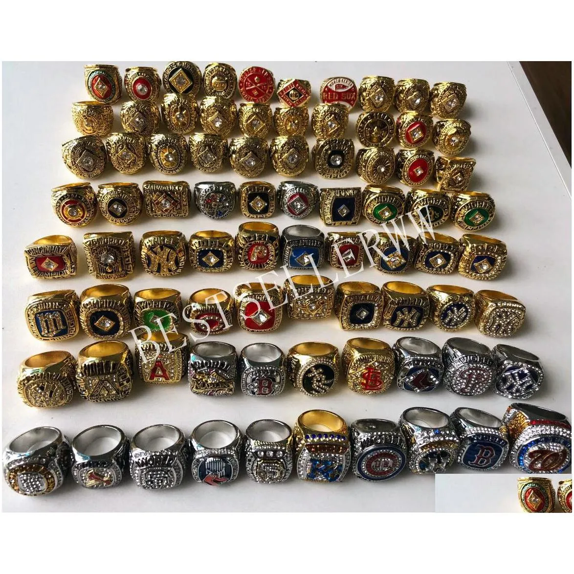 120pcs 1903 - 2023 world series baseball team championship ring set souvenir men fan gift