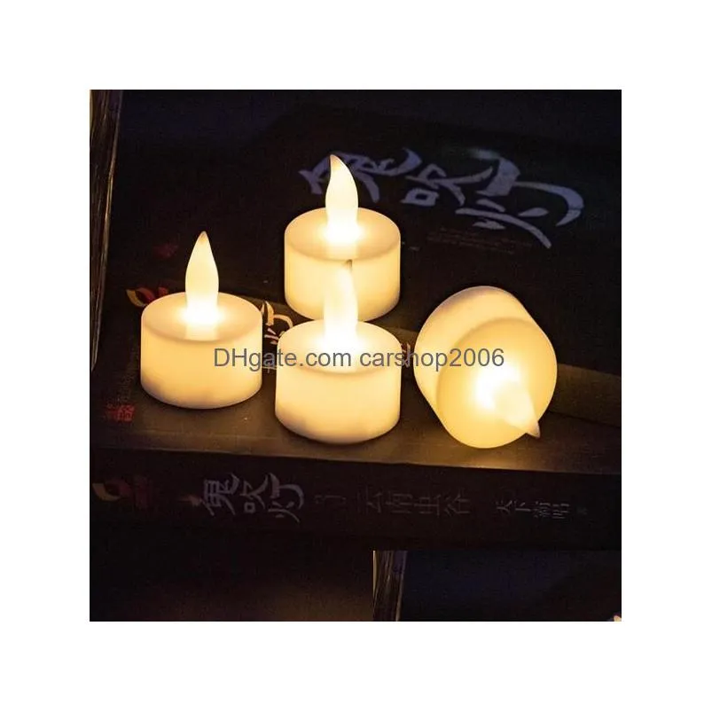 led tea lights battery operated flameless votive tealights candle flickering bulb light small electric fake teas candles realistic for wedding table gift