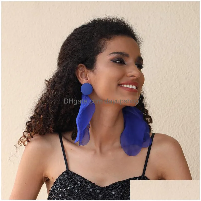 Fashion Exaggerated Blue Earrings High Class Long Fringe Holiday Gifts For Drop Delivery Dhvro