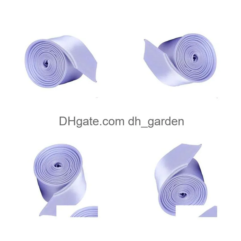 Neck Ties Lavender Wedding Banquet Slim Classic New Mens Narrow Skinny Ties Solid Color Necktie Drop Delivery Fashion Accesso Dhgarden Dheqx