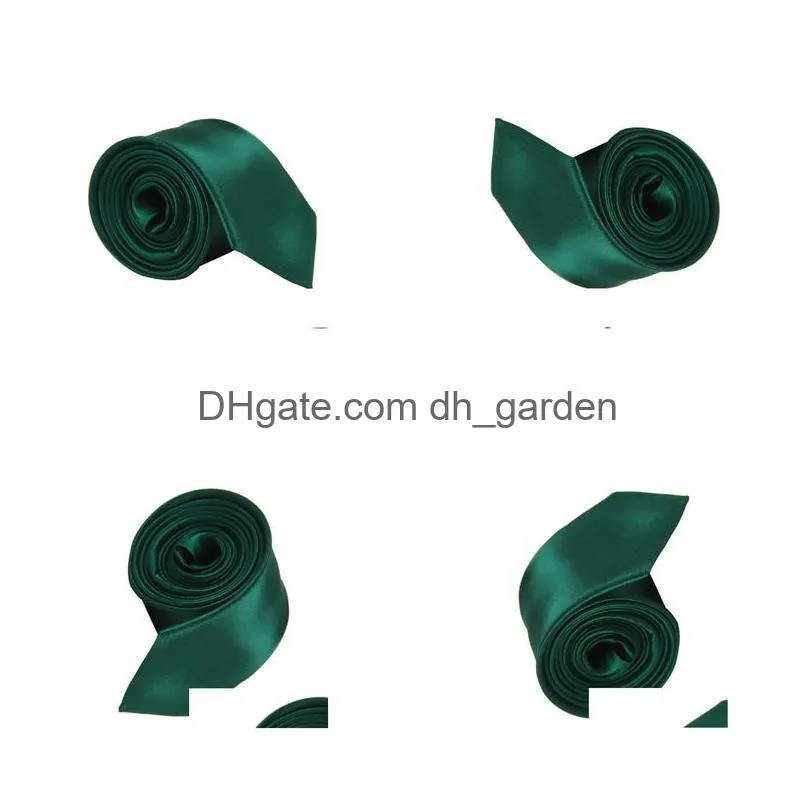 Neck Ties Emerald Green Wedding Banquet Slim Classic New Mens Narrow Skinny Ties Solid Color Necktie Drop Delivery Fashion Ac Dhgarden Dhd0T