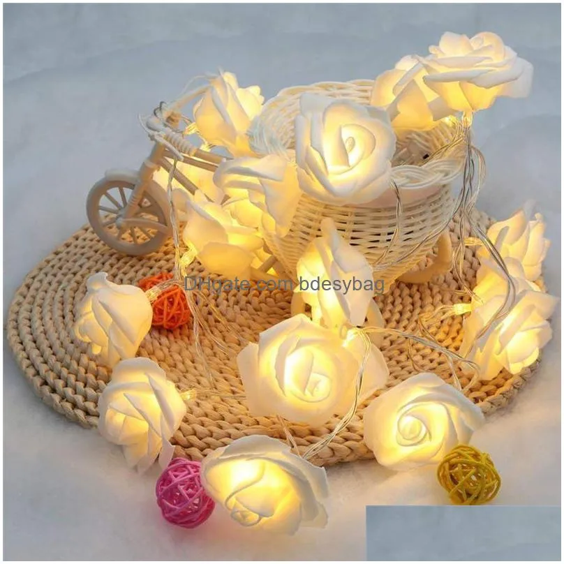 warm white flameless led rose candles battery operated candle rose kit flower design for wedding party decoration